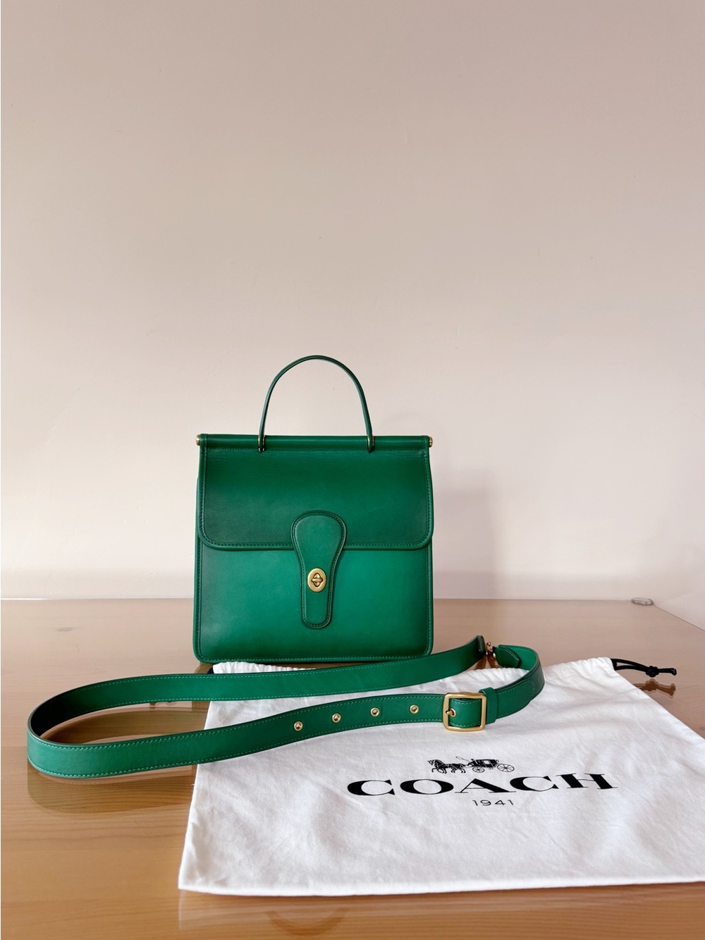 Coach 1941 Limited Edition Willis Leather Top Handle in Green